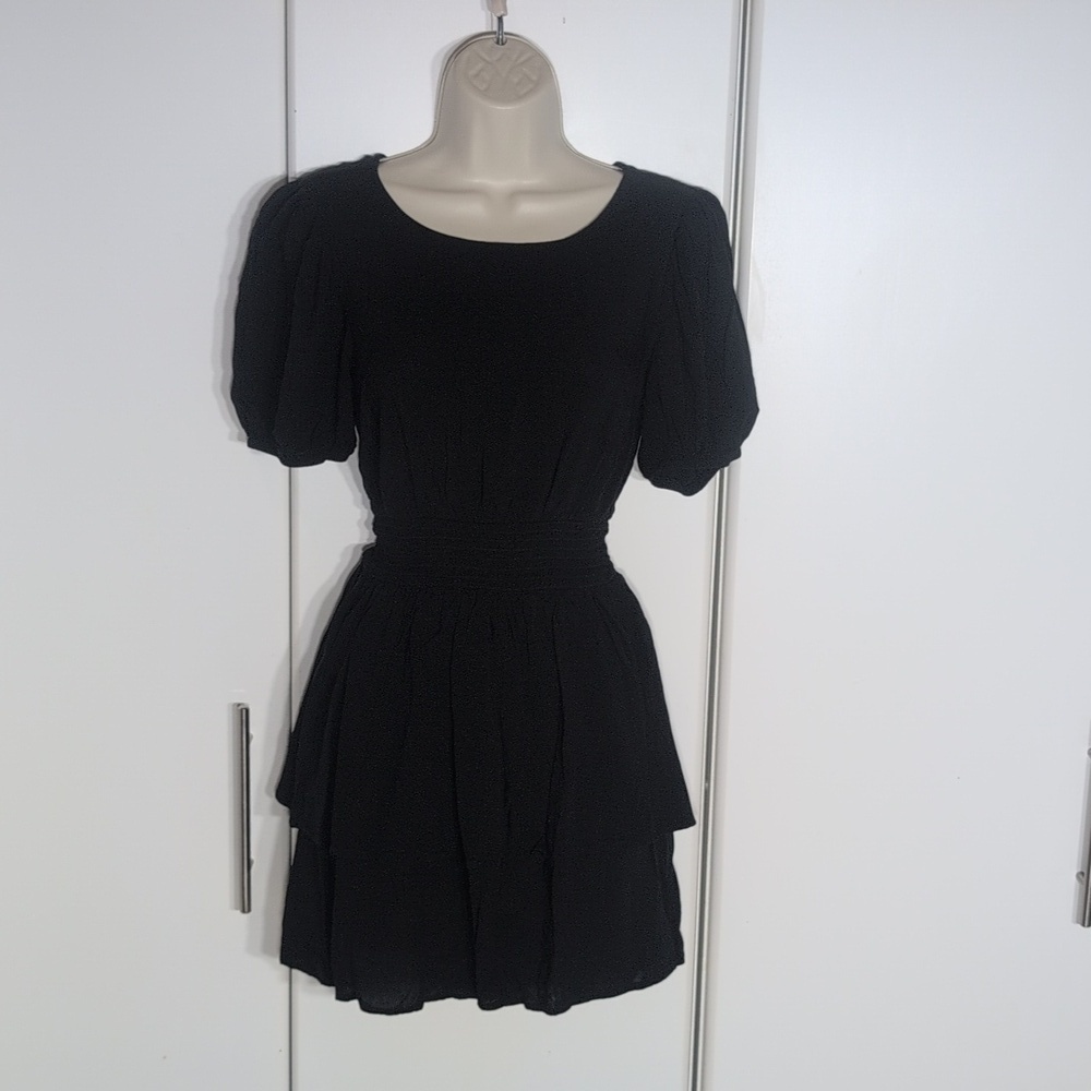 Wild Fable Charming Black Open Back Dress Size Small